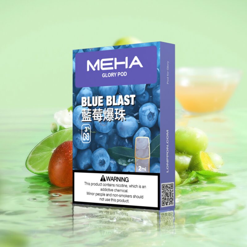 【藍莓寶珠】Meha魅嗨煙彈、電子煙煙彈、通用一代主機、口感細膩