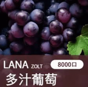 LANA ZOLT,一次性/拋棄式電子煙, 【葡萄】8000口大容量