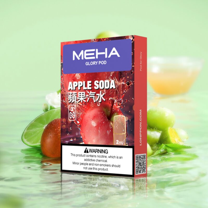 【蘋果汽水】Meha魅嗨煙彈、電子煙煙彈、通用一代主機、口感細膩